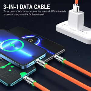 Orange 3 in 1 Charging Cable