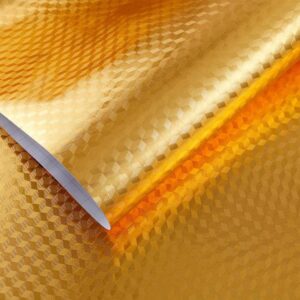 300x40 cm Golden Foil Checks Home & Kitchen pack of 2