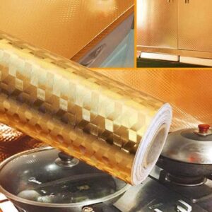 300x40 cm Golden Foil Checks Home & Kitchen pack of 2