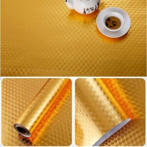 300x40 cm Golden Foil Checks Home & Kitchen pack of 2