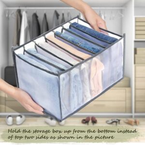 7 Grid Transparent Closet Clothes Organizer Home & Kitchen