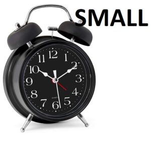 TWIN BELL BLACK CLOCK SMALL