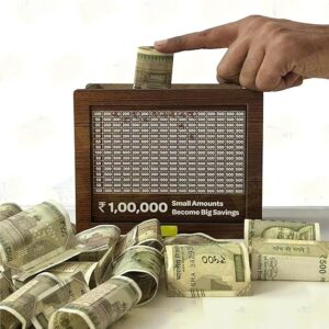 Wooden Coin Piggy Bank MONEY BOX
