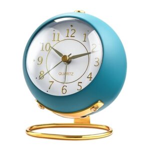 ROUND DESK CLOCK BLUE