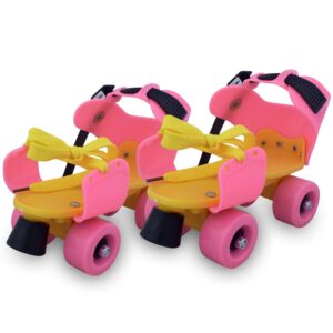 Pink Yellow Roller Skates