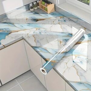 LIGHT SKY BLUE GOLDEN MARBLE FOIL (TA-080)
