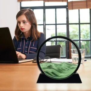 7 INCH QUICK SAND ART PAINTING  (GREEN)