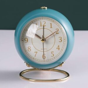 ROUND DESK CLOCK BLUE