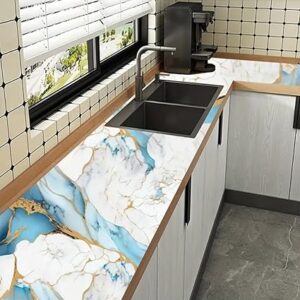 LIGHT SKY BLUE GOLDEN MARBLE FOIL (TA-080)