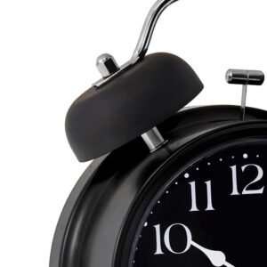 TWIN BELL BLACK CLOCK SMALL