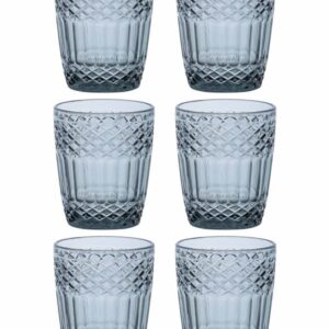 EMBROSS DESIGN TUMBLER GLASS (6 PI SET)
