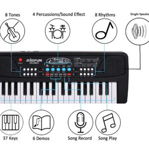 PIANO  KEYBOARD WITH MICROPHONE