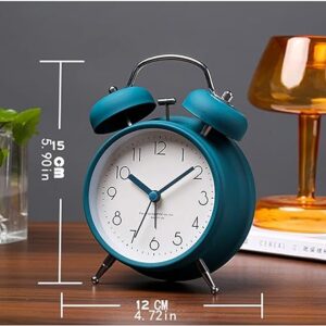TWIN BELL MATT BLUE CLOCK SMALL