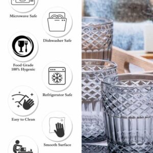 EMBROSS DESIGN TUMBLER GLASS (6 PI SET)