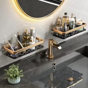 Aluminum Shower Caddy Shelf (Golden)