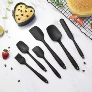 6 PIS SILICONE KITCHEN SPATULA (BLACK)