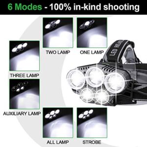 k85 5 Led Headlamp Flashlight 6 Modes