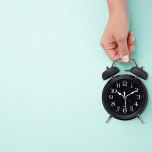 TWIN BELL BLACK CLOCK SMALL