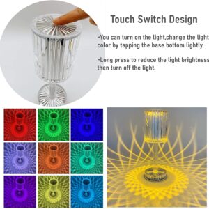 New crystal table lamp USB Charging Touch Lamp