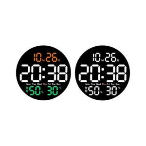 Round Digital Wall Clock