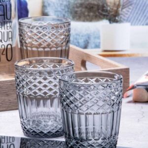 EMBROSS DESIGN TUMBLER GLASS (6 PI SET)