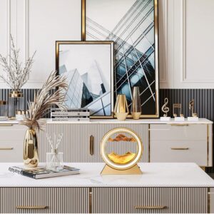 GOLDEN SAND ART WITH MOVEABLE SCREEN AND LIGHT