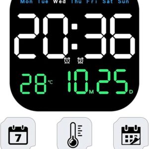 SQUARE DIGITAL WALL CLOCK