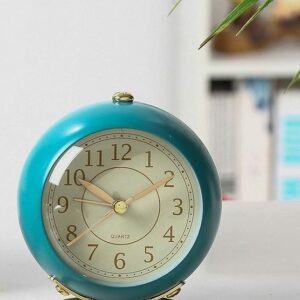 ROUND DESK CLOCK BLUE