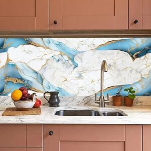 LIGHT SKY BLUE GOLDEN MARBLE FOIL (TA-080)