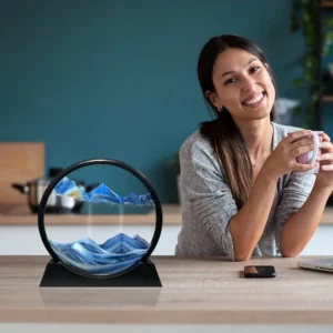 7 INCH QUICK SAND ART PAINTING  (BLUE)