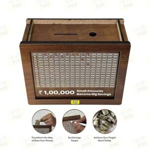 Wooden Coin Piggy Bank MONEY BOX