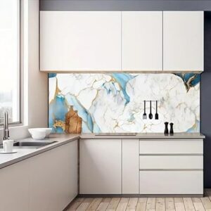 LIGHT SKY BLUE GOLDEN MARBLE FOIL (TA-080)