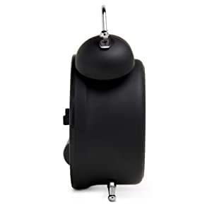 TWIN BELL ALARM CLOCK BLACK WHITE