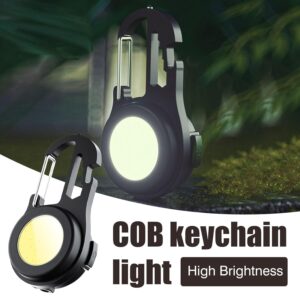 Round COB Keychain Light