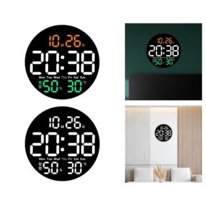 Round Digital Wall Clock