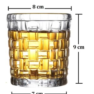 Checks Round Glass Whisky 6 pis set 300 ml