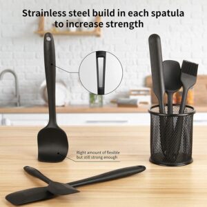 6 PIS SILICONE KITCHEN SPATULA (BLACK)