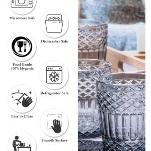 EMBROSS DESIGN TUMBLER GLASS (6 PI SET)