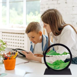 7 INCH QUICK SAND ART PAINTING  (GREEN)