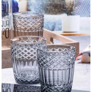 EMBROSS DESIGN TUMBLER GLASS (6 PI SET)