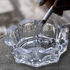CRYSTAL ROUND ASH TRAY