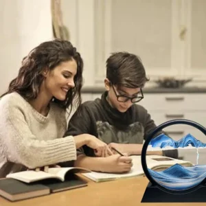 7 INCH QUICK SAND ART PAINTING  (BLUE)