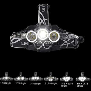 k85 5 Led Headlamp Flashlight 6 Modes