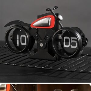 Motorcycle Table Clock RETRO FLIP