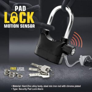 Motion Sensor Alarm Lock for Home (Black)
