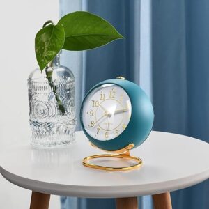 ROUND DESK CLOCK BLUE