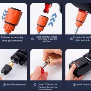 High Pressure Washer Gun (Double  Battery)