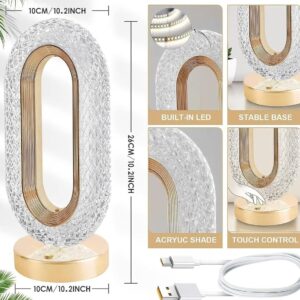 RECTANGLE SHAPE USB RECHARGEABLE CRYSTAL LAMP