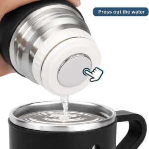Steel Vacuum Flask Set with 3 Steel Cups Combo