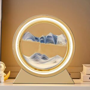 GOLDEN SAND ART WITH MOVEABLE SCREEN AND LIGHT